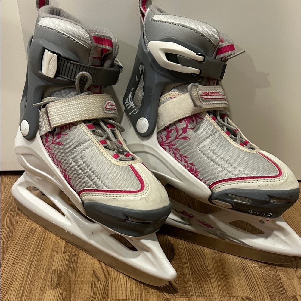 Bladerunner Gray and Pink Girls Ice Skates